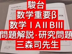 駿台 三森司先生 数学特講Ⅲ&数学重要β(ⅠAⅡBⅢ)の研究問題プリント