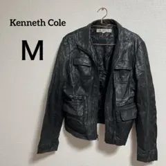 Kenneth Cole 【 M 】レザージャケット ブラック