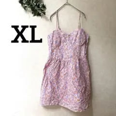 NO BOUNDARIES 【XL】花柄キャミソールミニワンピース