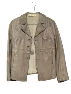 マルニ　ラムレザージャケット MORE VARIATION】MARNI（マルニ）ラムレザーレギュラーカラー