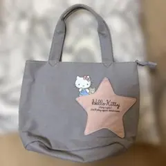 サンリオ ハローキティ 星柄トートバッグ グレー しまむら