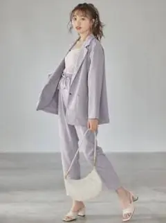 ジャケットXロングパンツセットアップ　GRL  ブルー