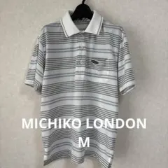 MICHIKO LONDON ポロシャツ M ホワイト/グレーのサムネイル