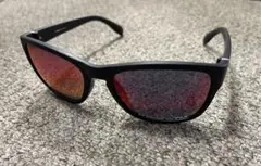 FILA スポーツサングラス 赤レンズ 黒フレーム　レンズ傷あり