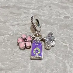 【Pandora】桜・扇子・お守りモチーフ ダングルチャーム