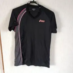 ASICS ブラック 半袖 Tシャツ Vネックのサムネイル