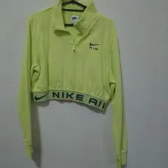 NIKE 蛍光イエロー クロップドトレーナー L