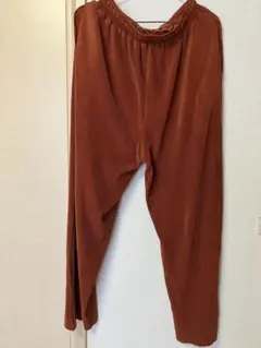 LAKOLE プリーツワイドパンツ ブラウン F