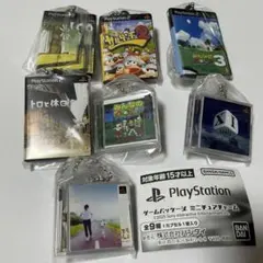 ゲームパッケージ ミニチュアチャーム　7種セット　どこでもいっしょ等