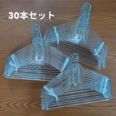 透明プラスチックハンガー 30本セット