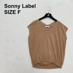 サニーレーベル　Vネックカットソー　フレンチスリーブ　コクーン　ゆったり（219