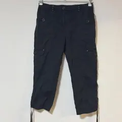 美品✨chico's 【M】カーゴパンツ 黒 ブラック カジュアル 無地