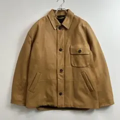 LOEWE ロエベ レザージャケット フラップポケット キャメル