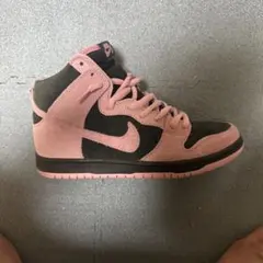 ハイカットスニーカー ピンク/黒/緑/白