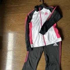 adidas ウォームアップウェア セット (白/黒/ピンク) サイズ30