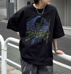 【Disney】サイバーパンク グラフィックTシャツ 黒