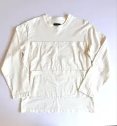 NAPRON アイボリー 長袖 Tシャツ ビックポケット付き　サイズ1.5