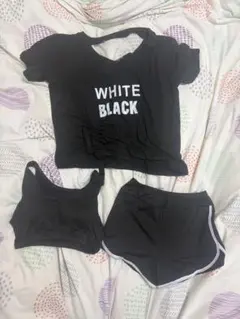 ブラック セパレート水着セット 洋服タイプ　XLサイズ