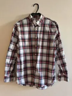 ユニクロ　チェック柄長袖シャツ