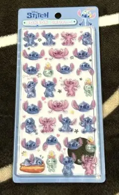 新品未使用　ディズニー　新作　スティッチ　ボンボンドロップシール 正規品　立体