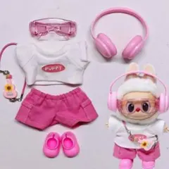 着せ替え ラブブ 6点セット ぬい服 青 ぬいぐるみ服 推し活 labubu