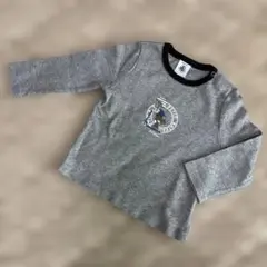 【美品】PETIT BATEAU グレー 長袖Tシャツ　18m/81㎝