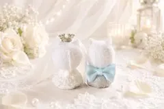 つまみ細工 ウエディング 猫 飾り