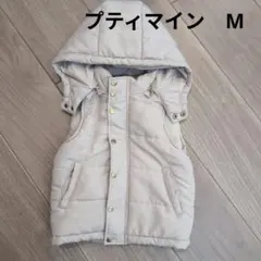 値下げ！プティマイン フード付きダウンベスト M