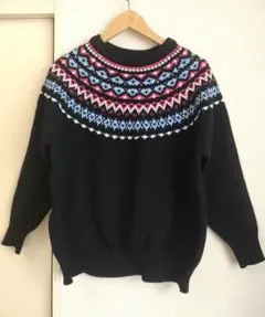 ワークマン　ノルディック柄プルオーバー　黒　Mサイズ