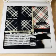 【新品・未使用】BURBERRY チェック柄ハンカチ3枚セット　コットン100%