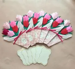 花束 チューリップ 折り紙 ハンドメイド プレゼント 20個 卒園 卒業