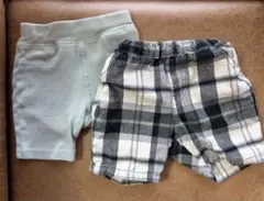 petit main チェック柄パンツ 90 バースデイ　セット