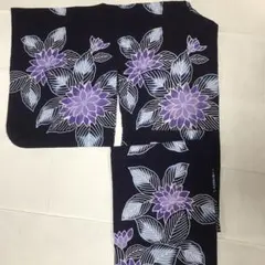 未使用】絞り浴衣 藍色 青色 花模様 しつけ付き 手縫い 裄丈69 - メルカリ