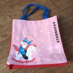 海外Starbucks ピンク ホリデートートバッグ