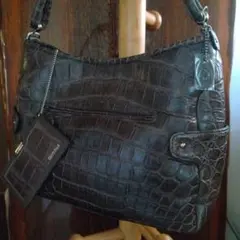 明日香　高級高品質　JRA認証 クロコダイル　ソフトマット　ワンハンドバッグ