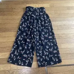 clear 花柄ワイドパンツ ネイビー Fサイズ