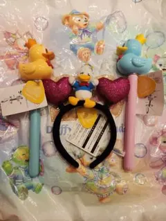 ドナルド　グワグワスティック　黄　青　カチューシャ　3点セット　2024