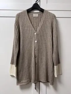 美品　LUYUAN ROSE ルーエンローズ　カシミヤ ニットカーディガンのサムネイル