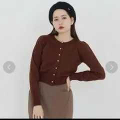 TINA : JOJUN ニットカーディガントップス ブラウン Mサイズ