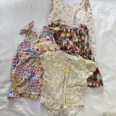 花柄ベビー　ワンピース4セット