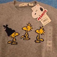 新品　ユニクロ　スヌーピー　子供　セーター　ウッドストック