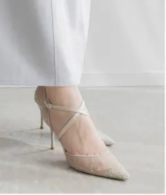 クロスストラップビジューパンプス　RANDA