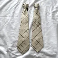 ワンタッチネクタイ　2本セット　レディース　ベージュ