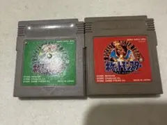 ジャンク　ポケットモンスター 赤 緑 ゲームボーイソフトセット