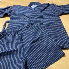 じんべい 甚平 110サイズ 紺色ストライプ