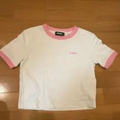NERDY ロゴ 半袖 Tシャツ ホワイト×ピンク XSのサムネイル