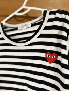 PLAY ボーダー 長袖TシャツロンTサイズ6 ハート刺繍