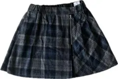 使用回数５回未満　グレー系チェック プリーツスカート150