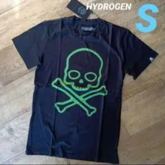 新品【S】HYDROGEN ブラック×グリーン スカル Tシャツのサムネイル