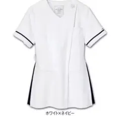 ＜ジェラート ピケ＆クラシコ＞プリーツスクラブトップス　ホワイト✖️ネイビー